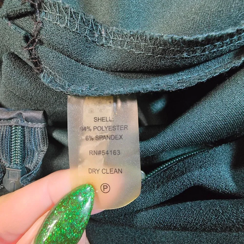 Calvin Klein Forest Green Sheath Dress Womens 6P Petite - Picture 3 of 7